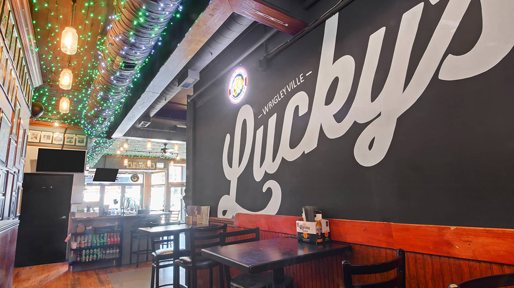 Interior of Lucky's Sandwich Company in Chicago, IL